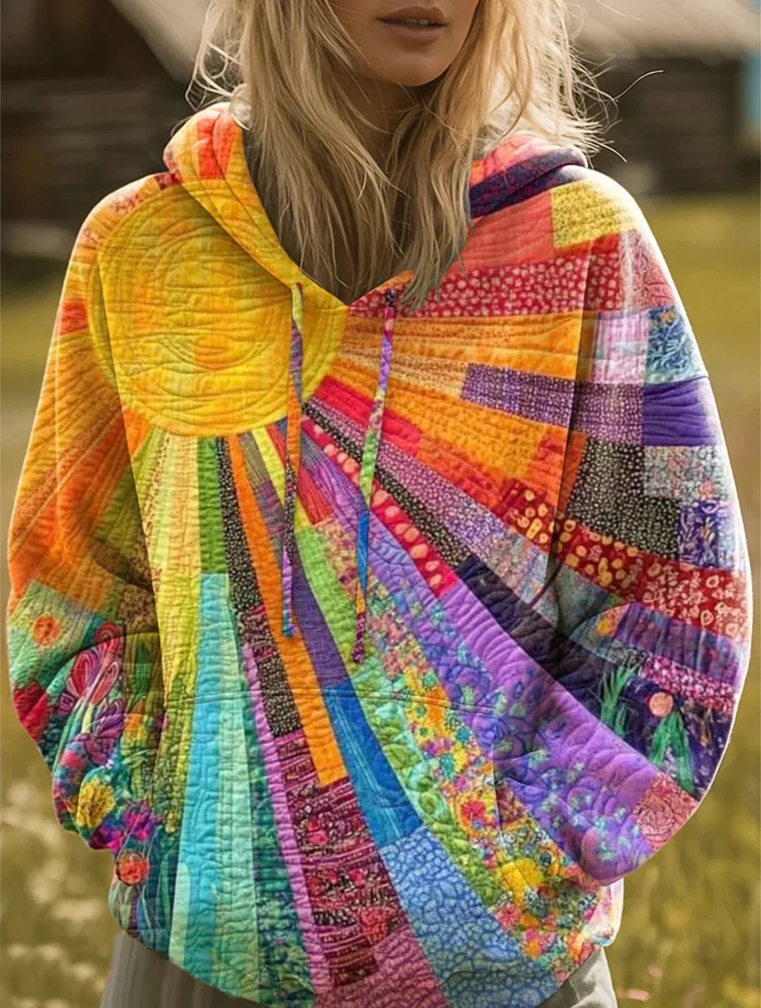 Eloria™ – Artystyczna Bluza Patchwork