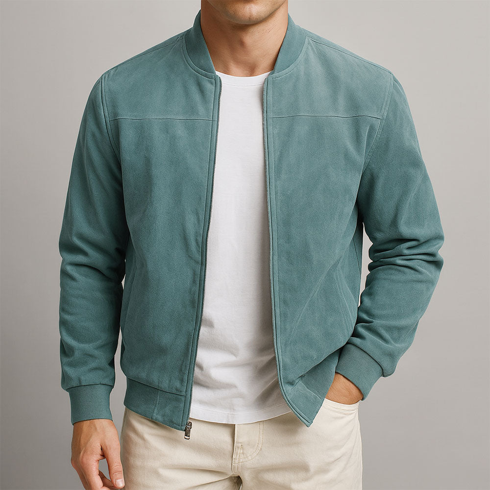 Kacper™ | Elegancka Kurtka Bomber z Zamszu