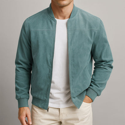 Kacper™ | Elegancka Kurtka Bomber z Zamszu