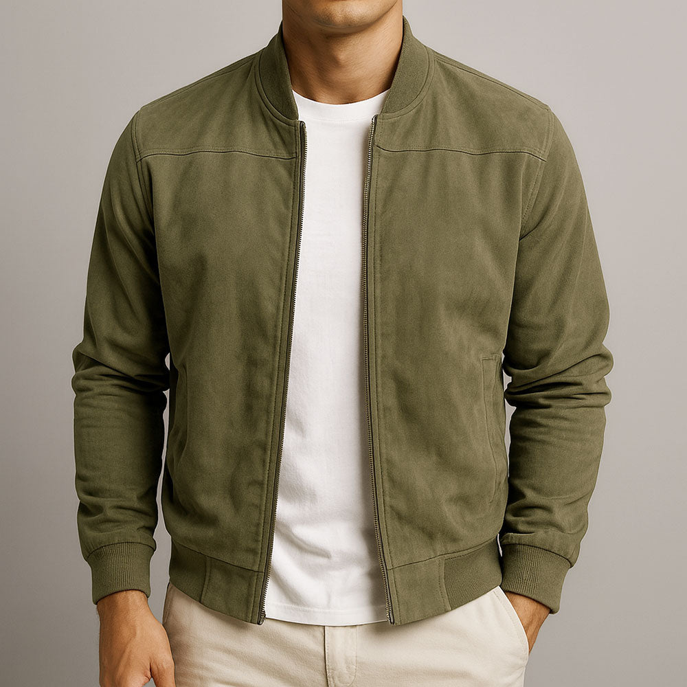 Kacper™ | Elegancka Kurtka Bomber z Zamszu