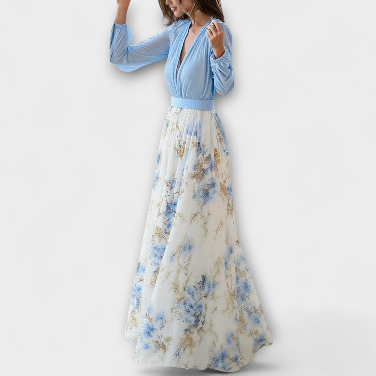 Florienne™ | Kobieca Sukienka Maxi w Stylu Kwiatowym