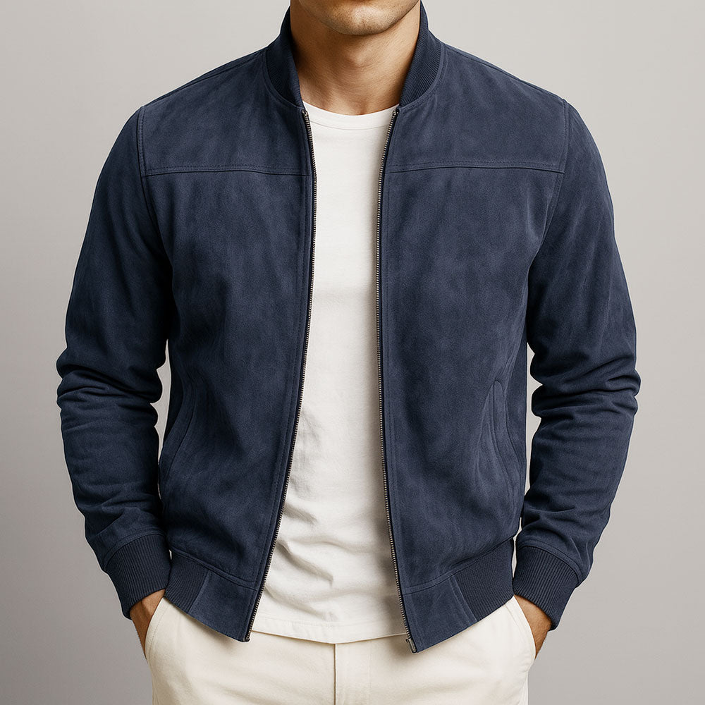 Kacper™ | Elegancka Kurtka Bomber z Zamszu