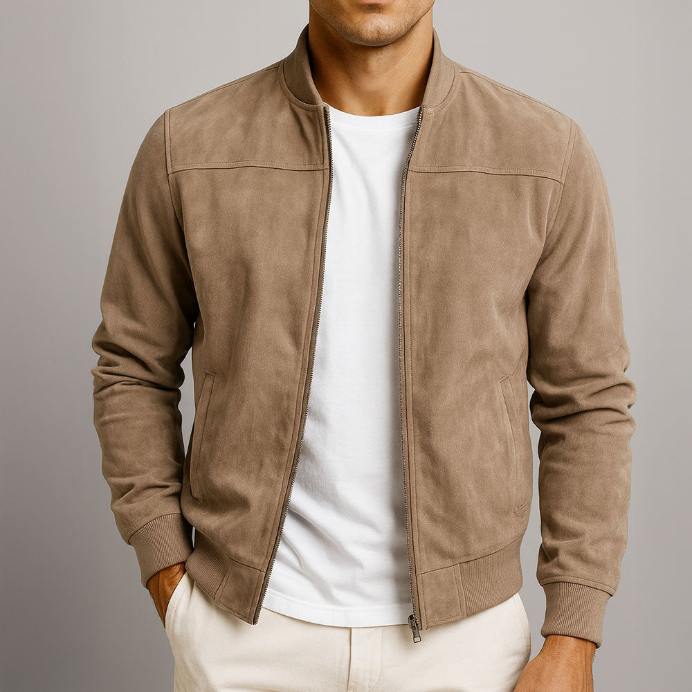 Kacper™ | Elegancka Kurtka Bomber z Zamszu