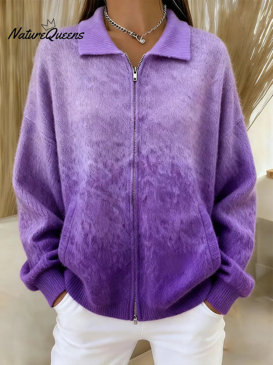 Aurelia™ – Gradientowy sweter rozpinany o kobiecej, eleganckiej linii