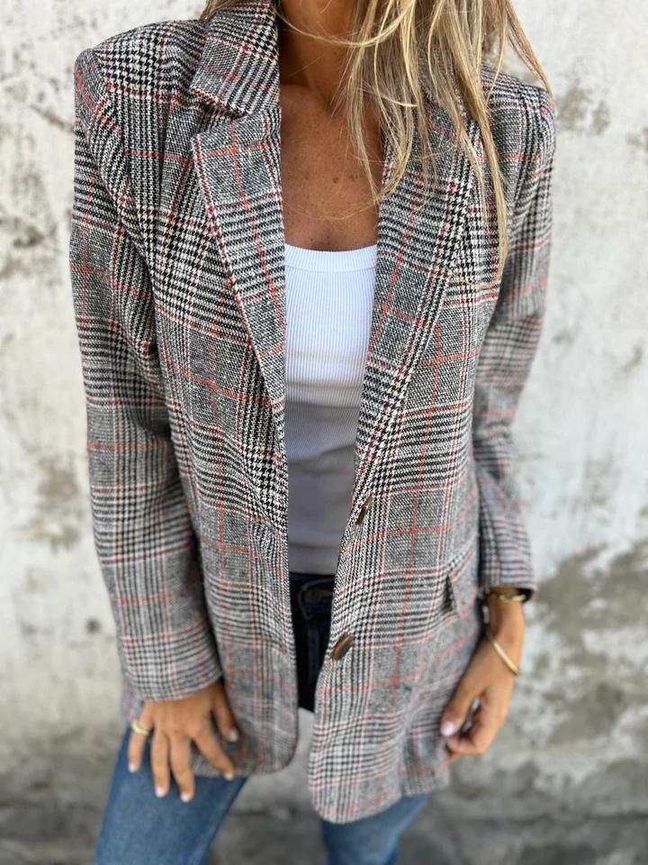 Alicja™ | Elegancka Marynarka w Ponadczasową Kratę