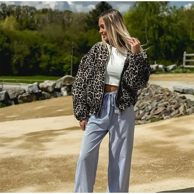 Helena | Kurtka bomberka w panterkę