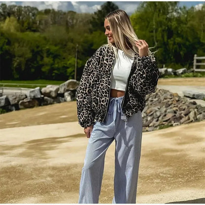 Helena | Kurtka bomberka w panterkę