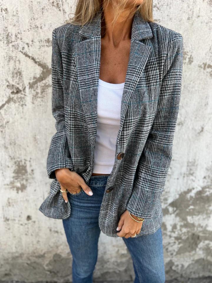 Alicja™ | Elegancka Marynarka w Ponadczasową Kratę
