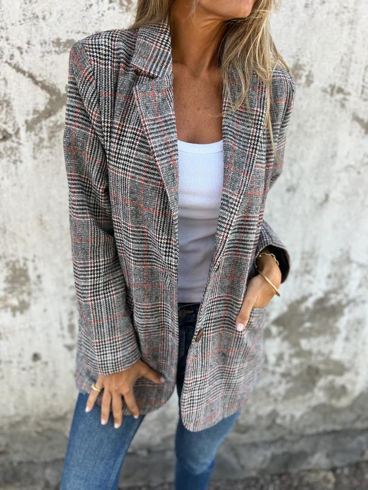 Alicja™ | Elegancka Marynarka w Ponadczasową Kratę
