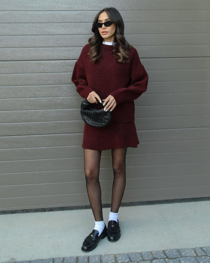 Konstancina | Ciepły Dzianinowy Zestaw Dwuczęściowy