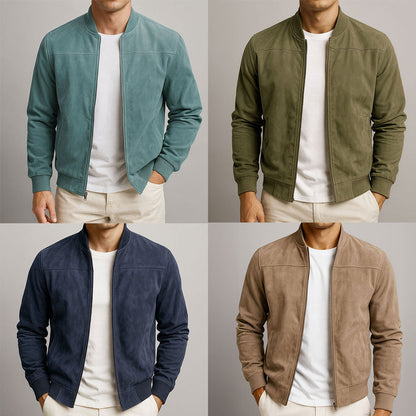 Kacper™ | Elegancka Kurtka Bomber z Zamszu