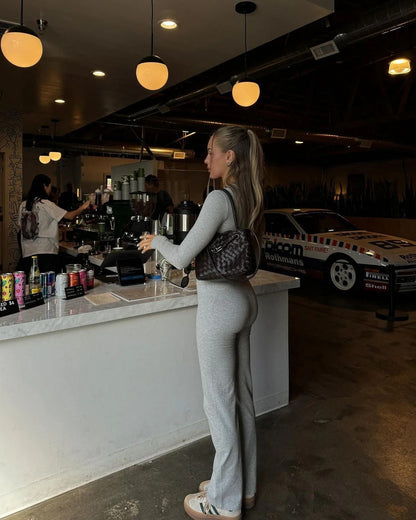 Elisa™ – Nowoczesny Komplet z Krótkim Topem i Spodniami