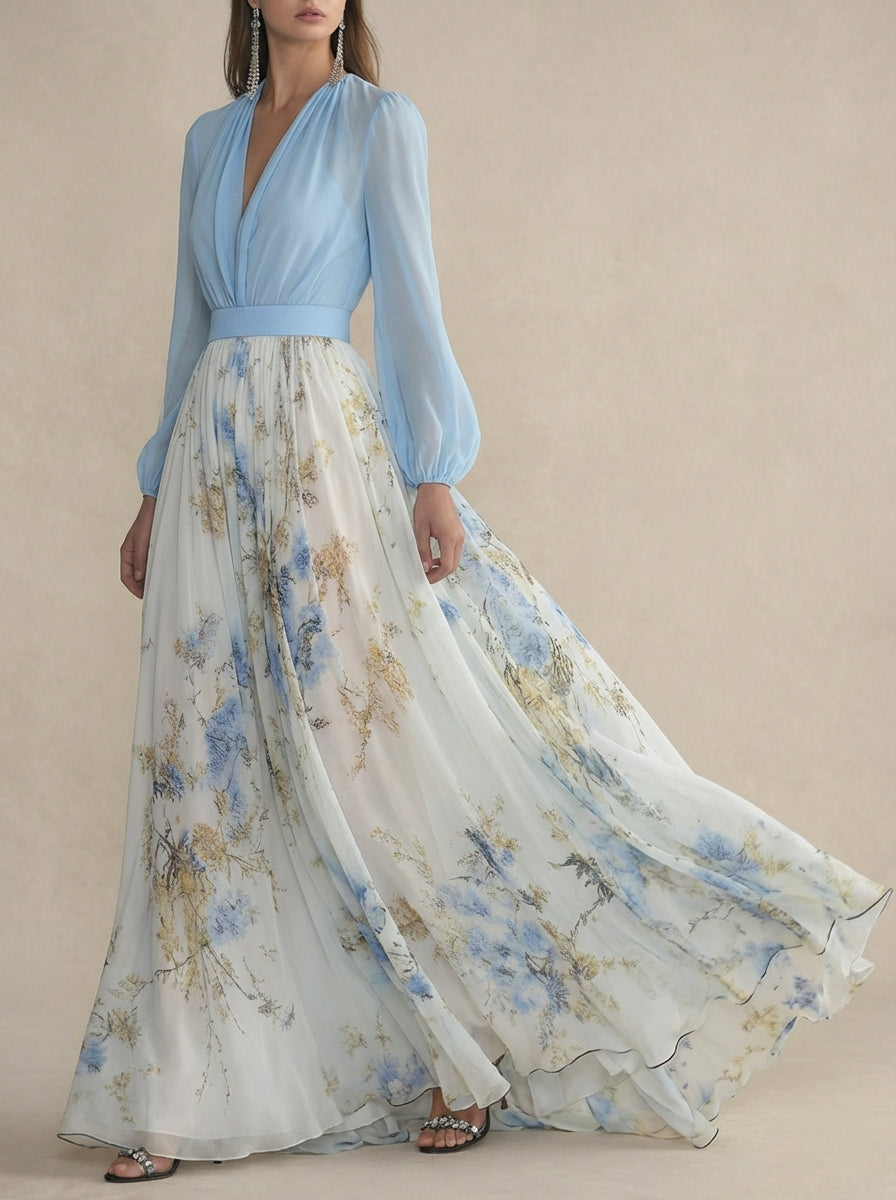 Florienne™ | Kobieca Sukienka Maxi w Stylu Kwiatowym