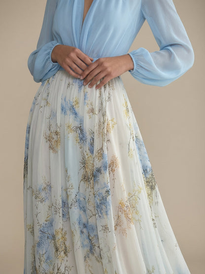 Florienne™ | Kobieca Sukienka Maxi w Stylu Kwiatowym