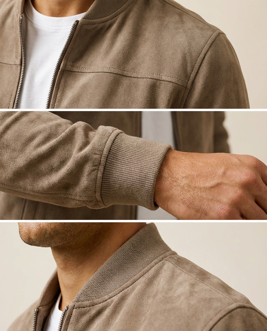 Kacper™ | Elegancka Kurtka Bomber z Zamszu