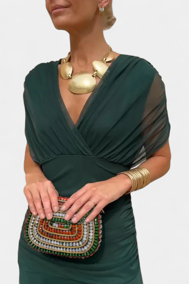 Eugenia | Elegancka Suknia Maxi Off-Shoulder