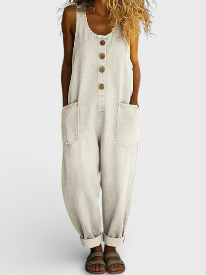 Alba™ | Vintageowy kombinezon jeansowy