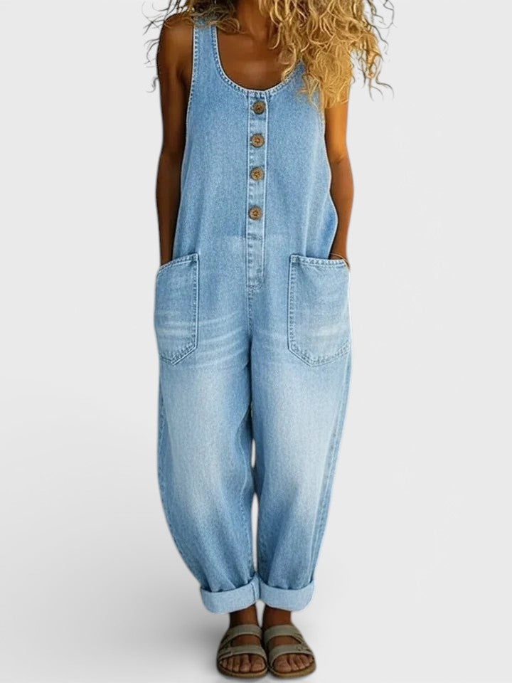 Alba™ | Vintageowy kombinezon jeansowy