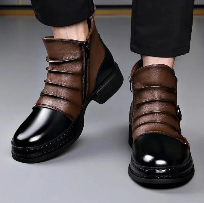 Auron™ | Męskie Botki ze Skóry Naturalnej Premium