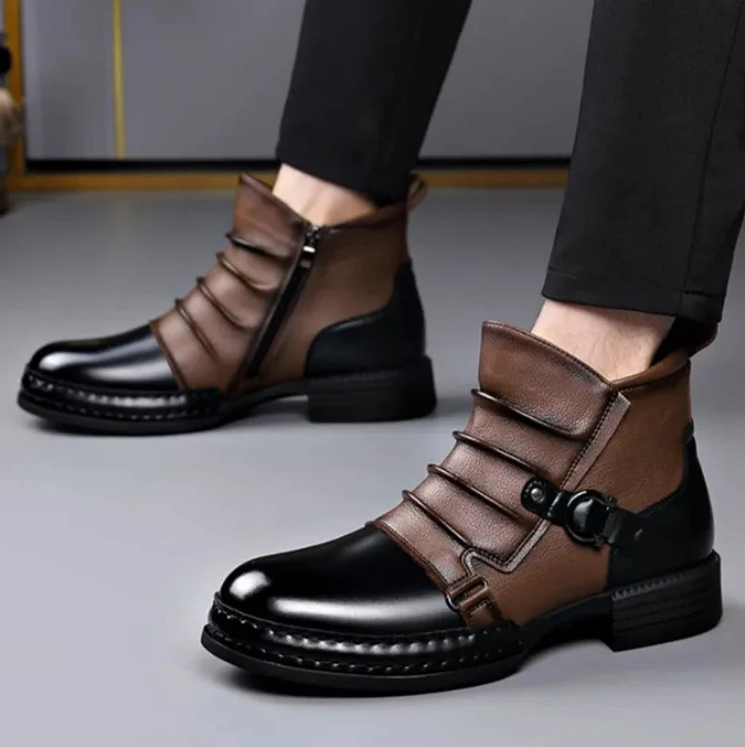 Auron™ | Męskie Botki ze Skóry Naturalnej Premium