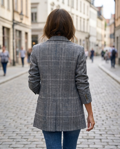 Alicja™ | Elegancka Marynarka w Ponadczasową Kratę