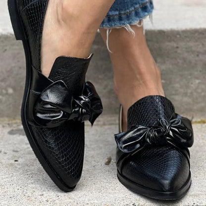 Bernarda | Eleganckie Mokasyny z Kokardą