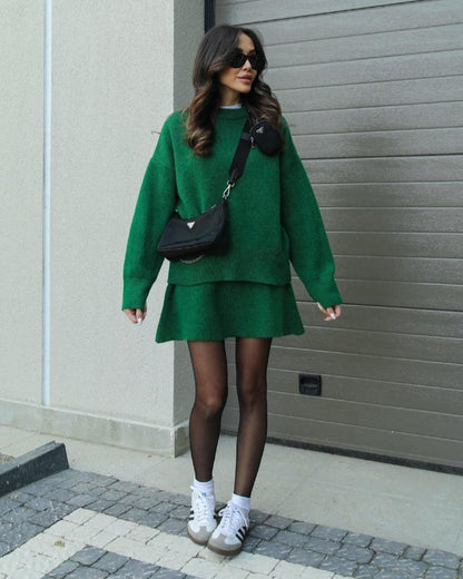 Konstancina | Ciepły Dzianinowy Zestaw Dwuczęściowy